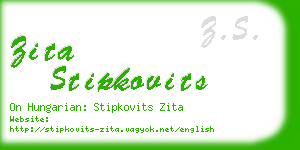 zita stipkovits business card